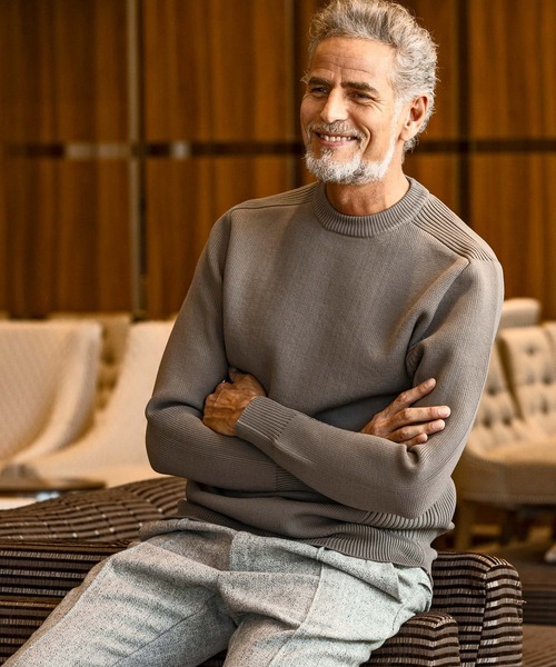 「AKM Contemporary」 長袖ニット S ブラック メンズ_画像5