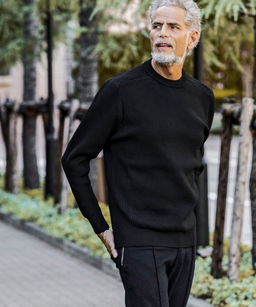 「AKM Contemporary」 長袖ニット S ブラック メンズ_画像6