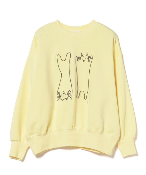 BEAMS HEART（ビームス ハート） トレーナー スウェット アート ネコ