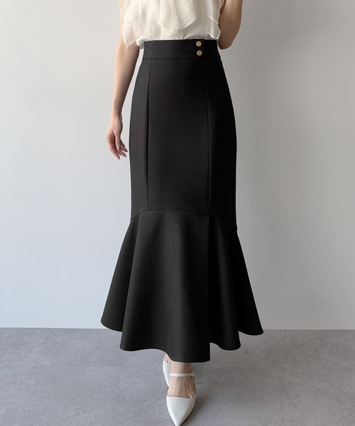 「mipiarl」 スカート LARGE チャコール レディース_画像7