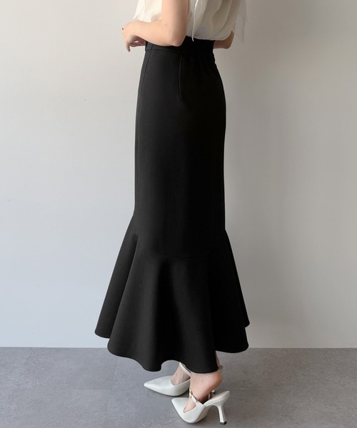 「mipiarl」 スカート LARGE チャコール レディース_画像9