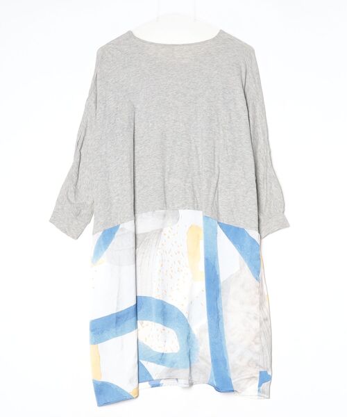 「ohta」 7分袖ワンピース FREE グレー レディース_画像2