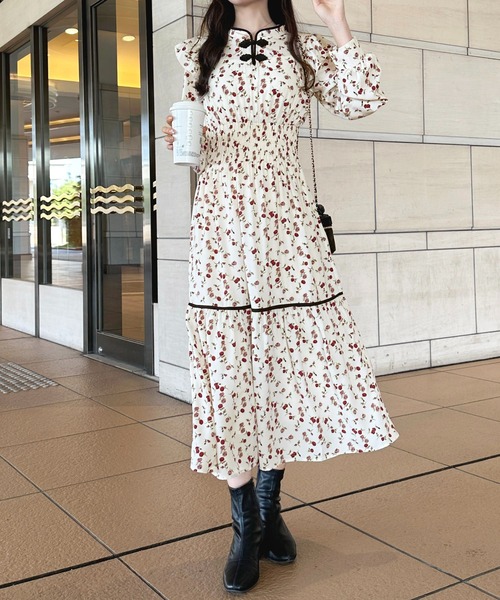 「apres jour」 長袖ワンピース X-LARGE ブラック系その他 レディース_画像3