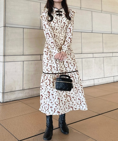 「apres jour」 長袖ワンピース X-LARGE ブラック系その他 レディース_画像4