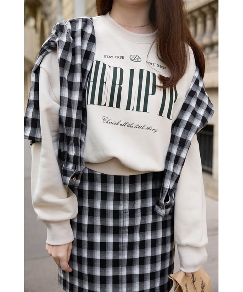 Her lip to スウェットカットソー FREE ピンク レディース : ZOZOTOWN