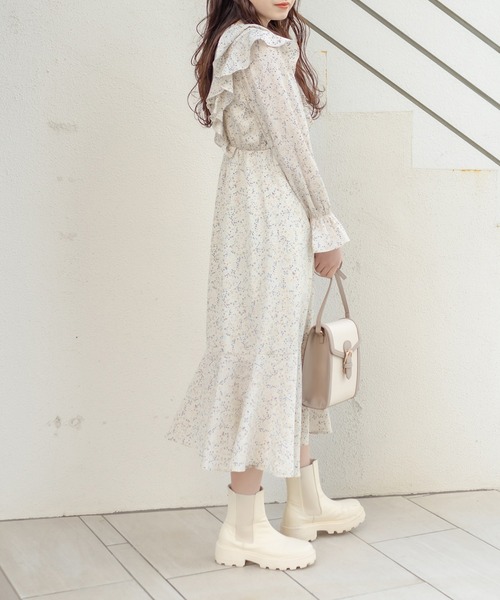 「OLIVE des OLIVE」 長袖ワンピース FREE ブラック レディース_画像6