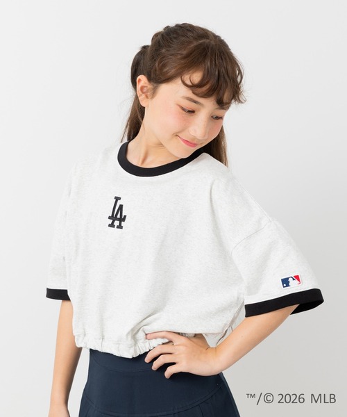 MLB tシャツ 「MLB」ショート丈半袖Tシャツ キッズ 子供服 女の子 