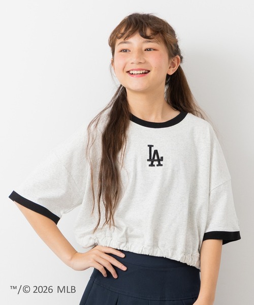 MLB tシャツ 「MLB」ショート丈半袖Tシャツ キッズ 子供服 女の子 