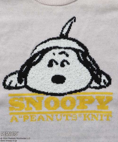 「PEANUTS」 長袖ニット「SEQUENZコラボ」 X-LARGE ネイビー メンズ_画像8