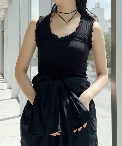 「IENA LA BOUCLE」 ノースリーブトップス FREE ベージュ レディース_画像2