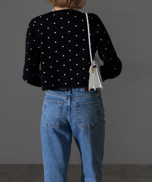 「each」 「ANDSEARCH」ニットカーディガン FREE 杢グレー レディース_画像3