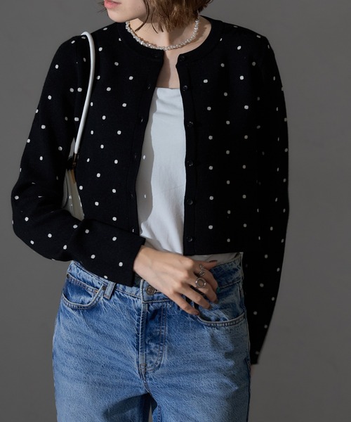 「each」 「ANDSEARCH」ニットカーディガン FREE 杢グレー レディース_画像4