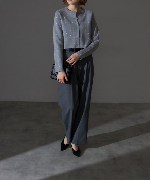 「each」 「ANDSEARCH」ニットカーディガン FREE 杢グレー レディース_画像8