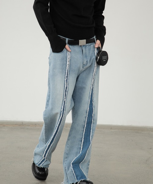 「EKCOOKIES」 デニムパンツ S インディゴブルー レディース_画像4