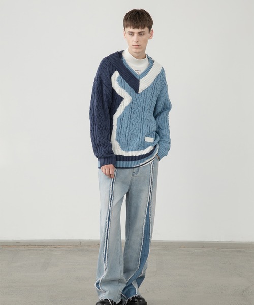 「EKCOOKIES」 デニムパンツ S インディゴブルー レディース_画像7