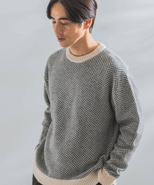 「URBAN RESEARCH ROSSO MEN」 長袖ニット LARGE カーキ メンズ_画像2