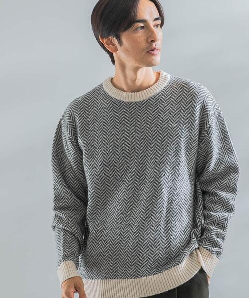 「URBAN RESEARCH ROSSO MEN」 長袖ニット LARGE カーキ メンズ_画像3