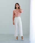 uvカット ワイドパンツ パンツ 「 サッシュ...の詳細画像3