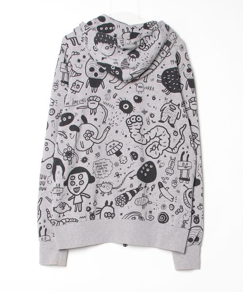 「HYDROGEN」 ジップアップパーカー X-LARGE グレー メンズ_画像2