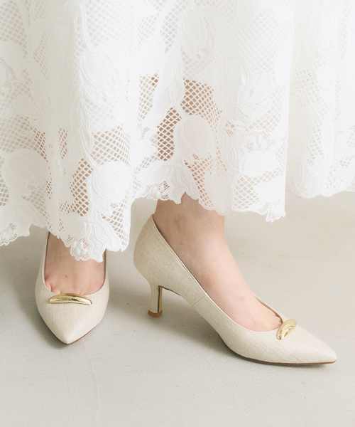 LE TALON（ル タロン） パンプス 6.5cmポインテッドメタルモチーフ