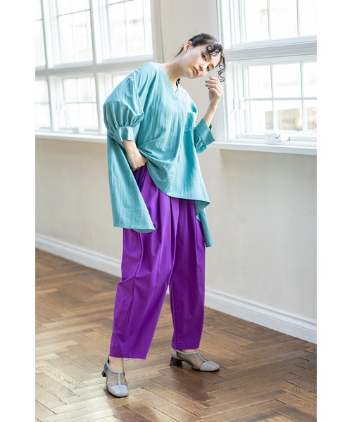 「OSMOSIS」 イージーパンツ ONE SIZE パープル レディース_画像3