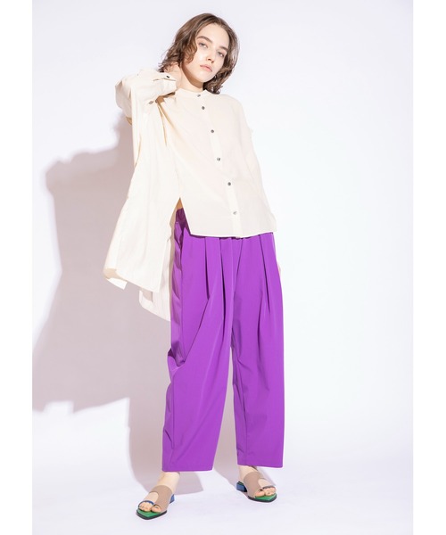 「OSMOSIS」 イージーパンツ ONE SIZE パープル レディース_画像8