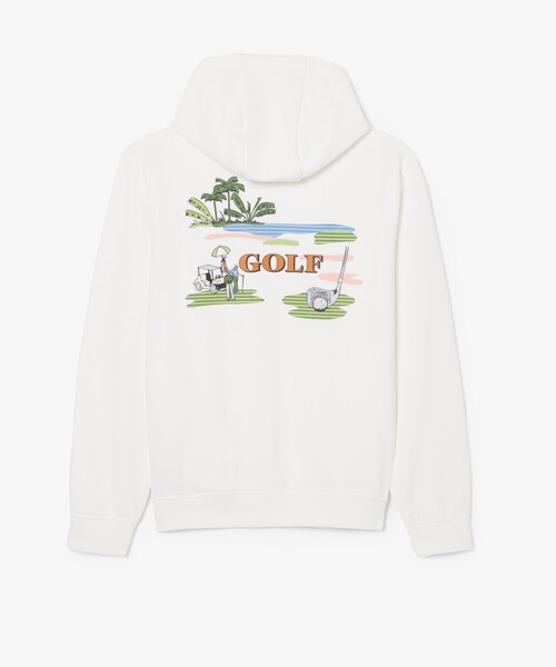 LACOSTE（ラコステ） パーカー フリース切り替えゴルフプリント 