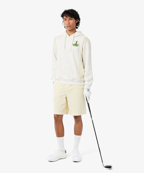 LACOSTE（ラコステ） パーカー フリース切り替えゴルフプリント 