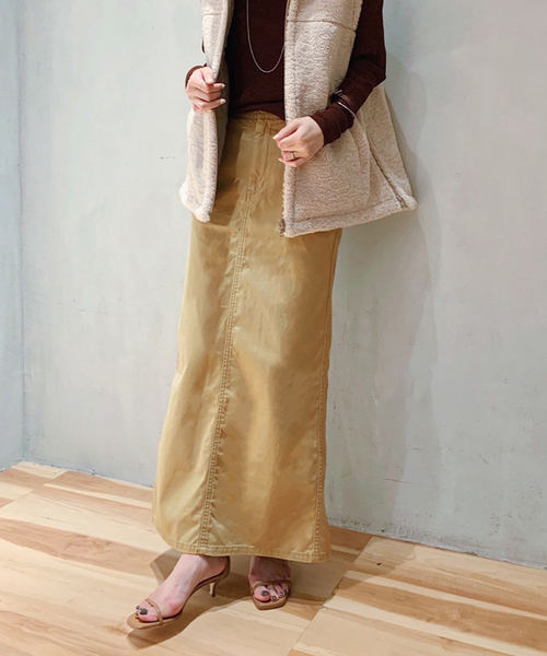 「Plage」 デニムスカート 36 グリーン レディース_画像2