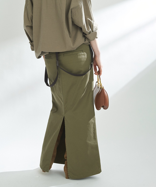 「Plage」 デニムスカート 36 グリーン レディース_画像4