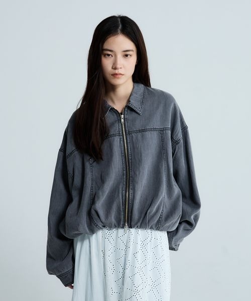 JEANASIS（ジーナシス） ブルゾン アウター デニムZIPバルーンブルゾン