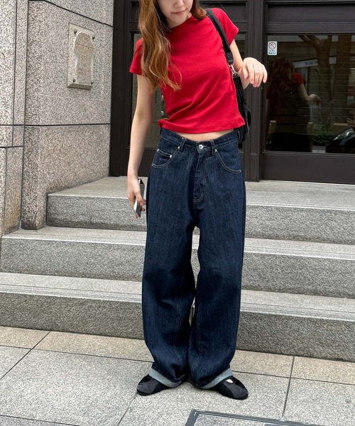 「CANAL JEAN」 デニムパンツ 00 インディゴブルー レディース
