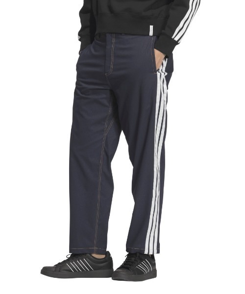 adidas レギュラーフィット テーパードパンツ M ネイビー adidas（アディダス） パンツ ライト ストレッチ デニム レギュラー