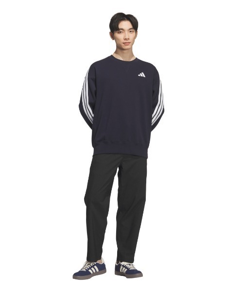 adidas レギュラーフィット テーパードパンツ M ネイビー adidas（アディダス） パンツ ライト ストレッチ デニム レギュラー