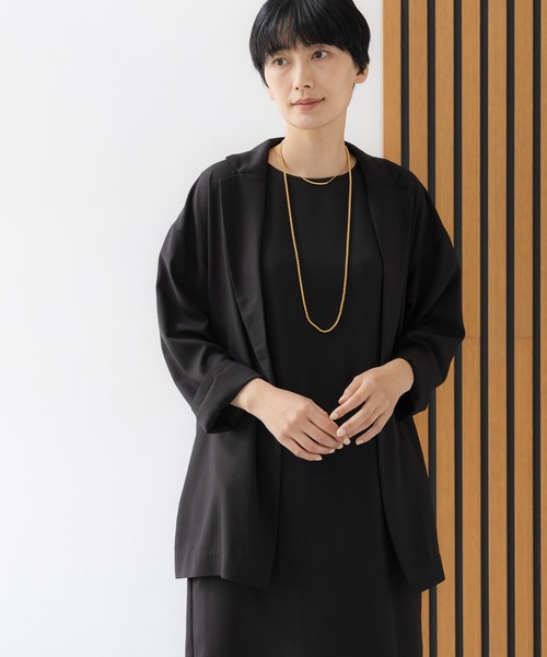 ジャケット テーラードジャケット 「接触冷感・UVカット・防シワ機能付き」サラサラリラクシージャケット/656801 レディースの画像