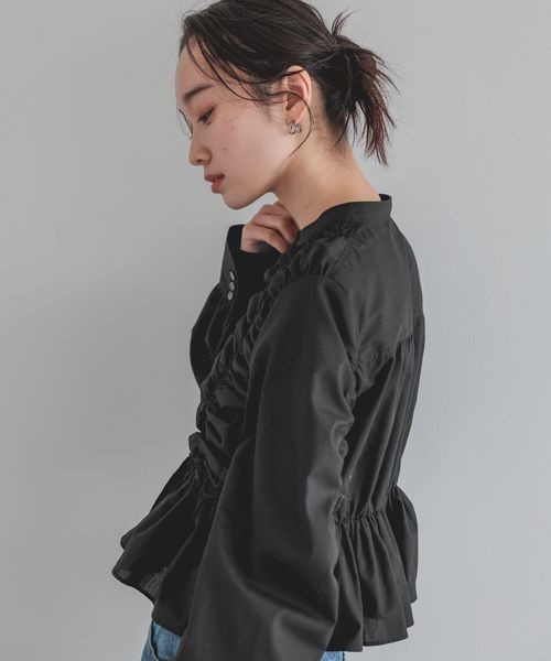 「JEANASIS」 長袖ブラウス FREE チャコールグレー レディース_画像9