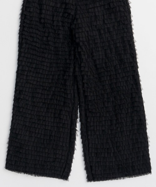 ワイドパンツ パンツ Tulle Tiered Easy Pants/チュールティアードイージーパンツ レディースの画像
