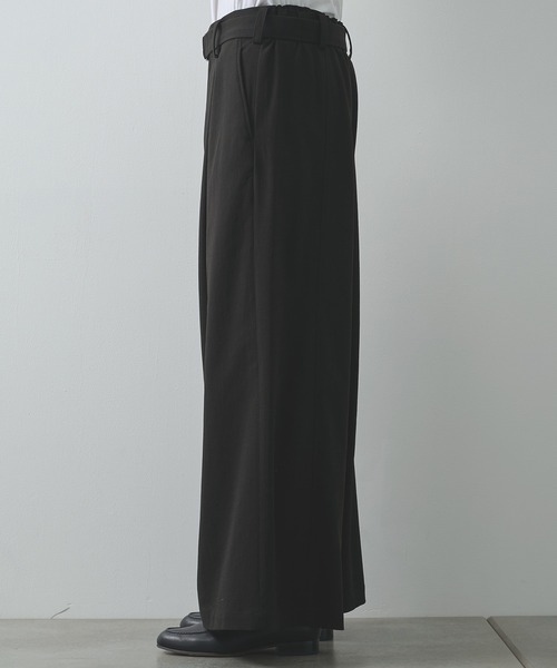 スラックス 「UJOH HOMME/ウジョー」別注 Belted Wide Flare Pants メンズの画像