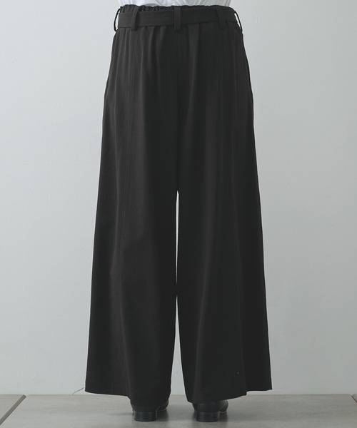 スラックス 「UJOH HOMME/ウジョー」別注 Belted Wide Flare Pants メンズの画像