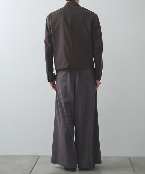 スラックス 「UJOH HOMME/ウジョー」別注 Belted Wide Flare Pants メンズの画像