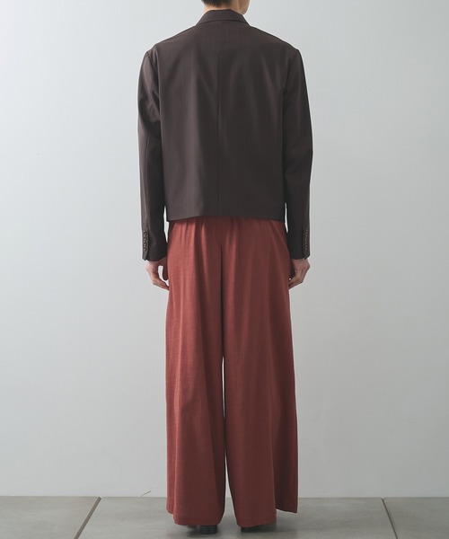 スラックス 「UJOH HOMME/ウジョー」別注 Belted Wide Flare Pants メンズの画像