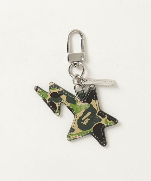 A BATHING APE（アベイシングエイプ） キーホルダー FREE グリーン