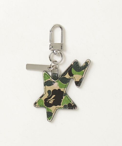 A BATHING APE（アベイシングエイプ） キーホルダー FREE グリーン