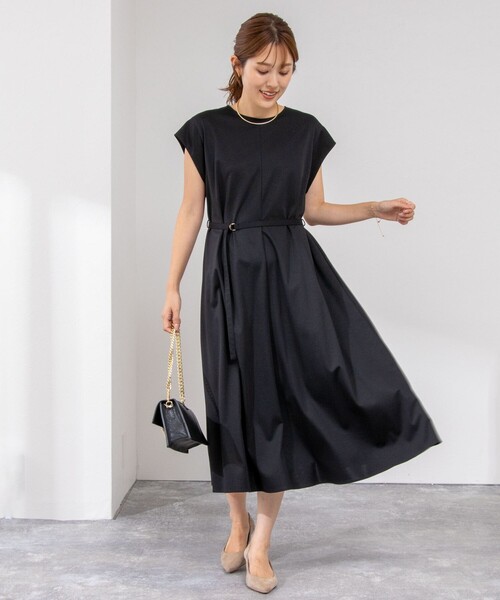 「NOLLEY'S」 半袖ワンピース 38 チャコールグレー レディース_画像4