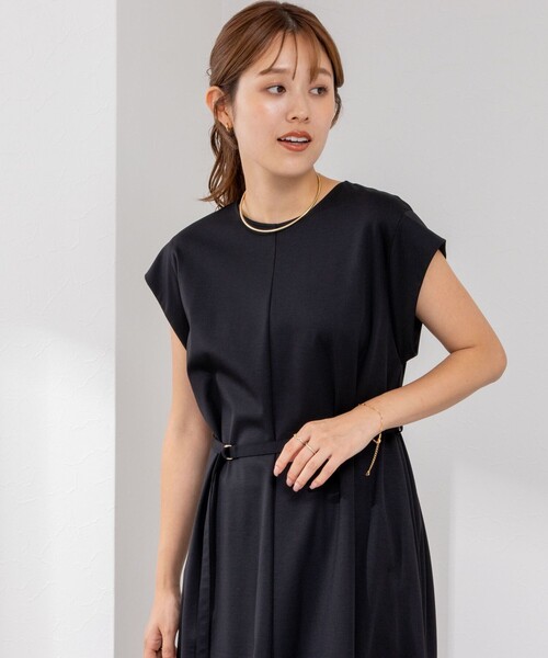 「NOLLEY'S」 半袖ワンピース 38 チャコールグレー レディース_画像6