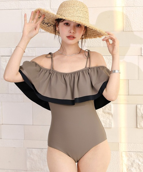 RiLiオフショル水着 TeddyShop（テディショップ） 水着 「2WAY/オフショルorバンドゥ」華奢