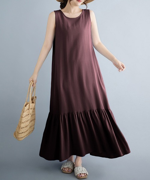 ★60％OFF以下★新品38,500 BRIEFING 袖なしワンピース L ワンピース フレア切替ノースリーブロングワンピース : ZOZOTOWN Yahoo