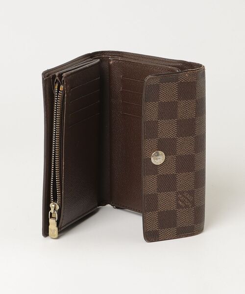 ルイヴィトン ポルトフォイユ アレクサンドラ ダミエ 三つ折り財布 ブラウン LOUIS VUITTON（ルイ・ヴィトン） ダミエ ポルトフォイユ