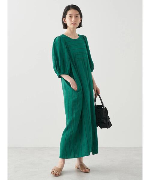「AMERICAN HOLIC」 半袖ワンピース M ブラウン レディース_画像8