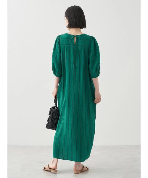 「AMERICAN HOLIC」 半袖ワンピース M ブラウン レディース_画像9